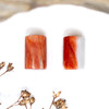 Spiny Oyster Polished 8x12mm Orange / Peach Tube Bead