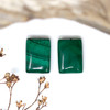 Malachite Polished 14x10mm Rectangle Pillow Bead