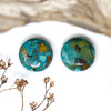Reconstructed Natural Turquoise 16mm Coin Bead