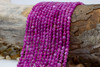 Jade Polished 4mm Round - Dyed Vibrant Pink