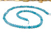 Jade Polished 4mm Round - Dyed Cerulean
