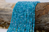 Jade Polished 4mm Round - Dyed Cerulean
