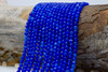 Jade Polished 4mm Round - Dyed Light Blue Violet