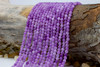 Jade Polished 4mm Round - Dyed Orchid