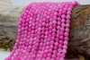 Jade Polished 6mm Round - Dyed Candy Pink