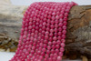 Jade Polished 6mm Round - Dyed Cranberry