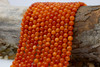Jade Polished 6mm Round - Dyed Orange Mix