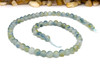Jade Polished 6mm Round - Dyed Ocean Mist