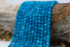 Jade Polished 6mm Round - Dyed Cerulean