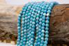 Jade Polished 6mm Round - Dyed Blue Skies