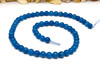 Jade Polished 6mm Round - Dyed Dark Blue Teal