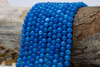 Jade Polished 6mm Round - Dyed Dark Blue Teal