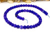 Jade Polished 6mm Round - Dyed Blue Violet