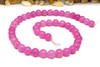Jade Polished 8mm Round Dyed Candy Pink