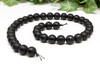 Black Onyx Matte 10mm Round - Sanskrit Etched