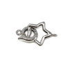 Silver Plated 20x11mm Fold Over Star Clasp