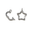 Silver Plated 20x11mm Fold Over Star Clasp