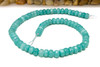 Jade Polished 5x8mm Faceted Rondelle - Dyed Medium Turquoise