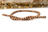Tibetan Style Agate Brown Cream Striped Matte 6mm Round
