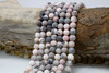 Pink Zebra Jasper Matte 8mm Round