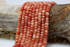 Jade Polished 5x8mm Faceted Rondelle - Dyed Medium Coral