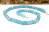 Jade Polished 5x8mm Faceted Rondelle - Dyed Blue Aqua