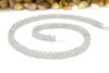 Jade Polished 4x6mm Faceted Rondelle - Dyed Smoky White