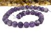 Dogtooth Amethyst Matte 12mm Round