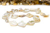 Natural Shell 15-23mm AB Plated Polished Beige Diamond