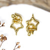 Gold Plated 20x11mm Fold Over Star Clasp