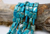 Impression Jasper Polished 13x18mm  - Aqua Terra Dyed - Puffy Rectangle