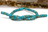 Impression Jasper Polished 3x8mm  - Aqua Terra Dyed - Wheel