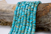 Impression Jasper Polished 3x8mm  - Aqua Terra Dyed - Wheel