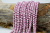 Ceramic Polished 6mm Round Pink Flower