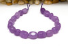 Jade Polished 8x11mm Pebble - Dyed Orchid - 7.5" Strand