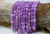 Jade Polished 8x11mm Pebble - Dyed Orchid - 7.5" Strand