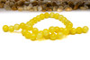 Natural Jade Polished 10mm Round Dyed Lemon