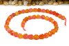 Natural Jade Polished 7-8mm Dyed Coral Yellow Star-Cut