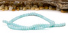 Natural Shell Polished 4x6mm Dyed Aqua Rondelle