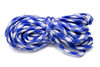 Parachute Cord 4mm 7 Strand Core Polyester -  White / Royal Blue Gingham Plaid