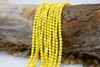 Natural Shell Polished 4mm Dyed Buttercup Round