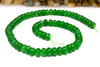 Jade Polished 5x8mm Smooth Rondelle - Dyed Apple Green