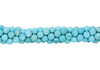 Howlite Turquoise Polished 6mm Faceted Round