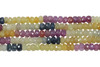 Sri Lanka Sapphire Multi Color Polished 3mm Faceted Rondelle