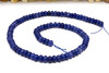 Jade Polished 4x6mm Smooth Rondelle - Dyed Royal Blue