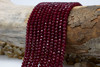 Jade Polished 4x6mm Faceted Rondelle - Dyed Burgundy