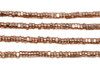Copper Plated Brass 1x3mm Small Faceted Triangle