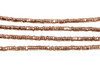 Copper Plated Brass 1x3mm Small Faceted Triangle