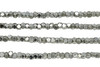 Silver Plated Brass 2.5x2.5mm Tiny Faceted Cube
