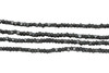 Black Plated Brass 2.5x2.2mm Tiny Faceted Cube